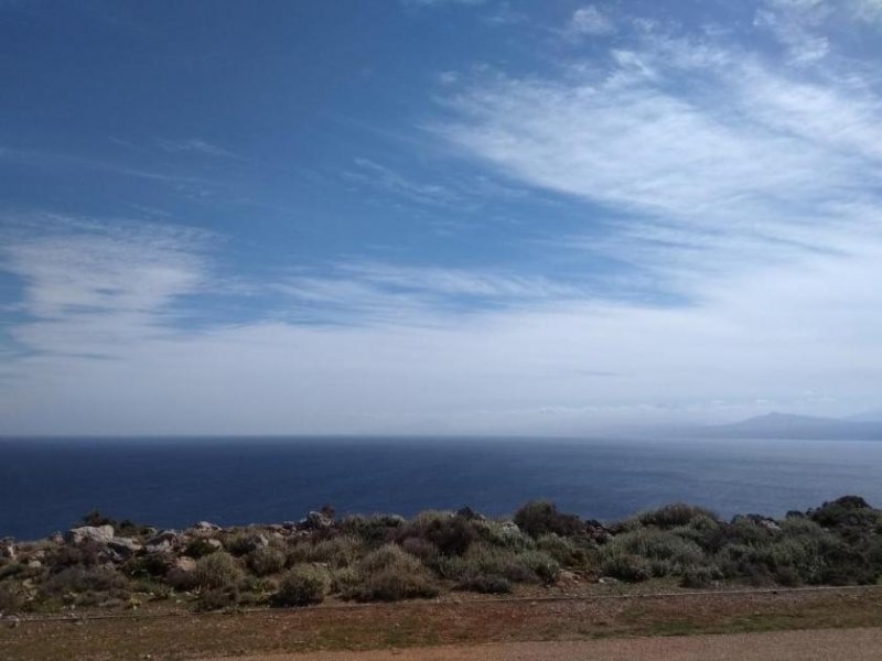 Drapanos Grundstück auf Kreta zum Verkauf mit Panoramablick auf das Meer in Richtung Georgioupolis Grundstück kaufen